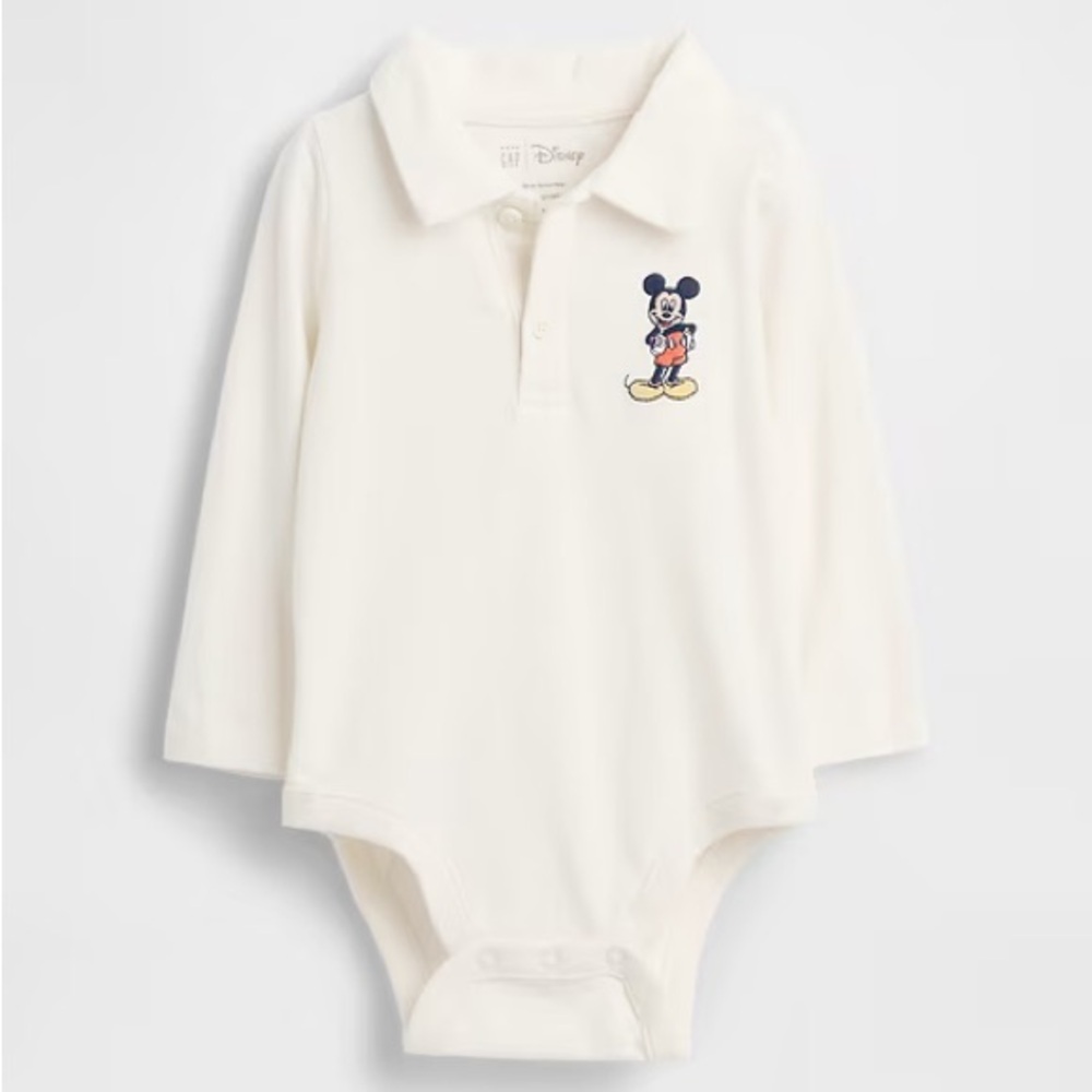 NWOT Gap × Disney Baby Organic Cotton Bodysuit Mickey Mouse 6-12 mos